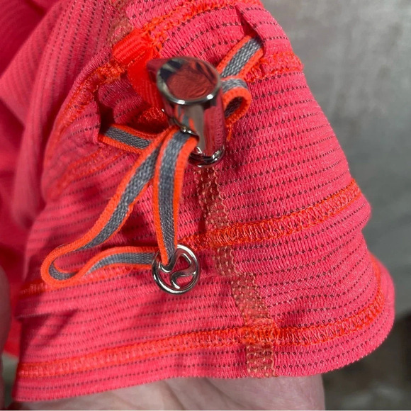 Lululemon no limits running tank top built in bra neon orange women’s 6 - Picture 4 of 8